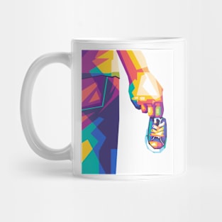 holding shoes wpap Mug